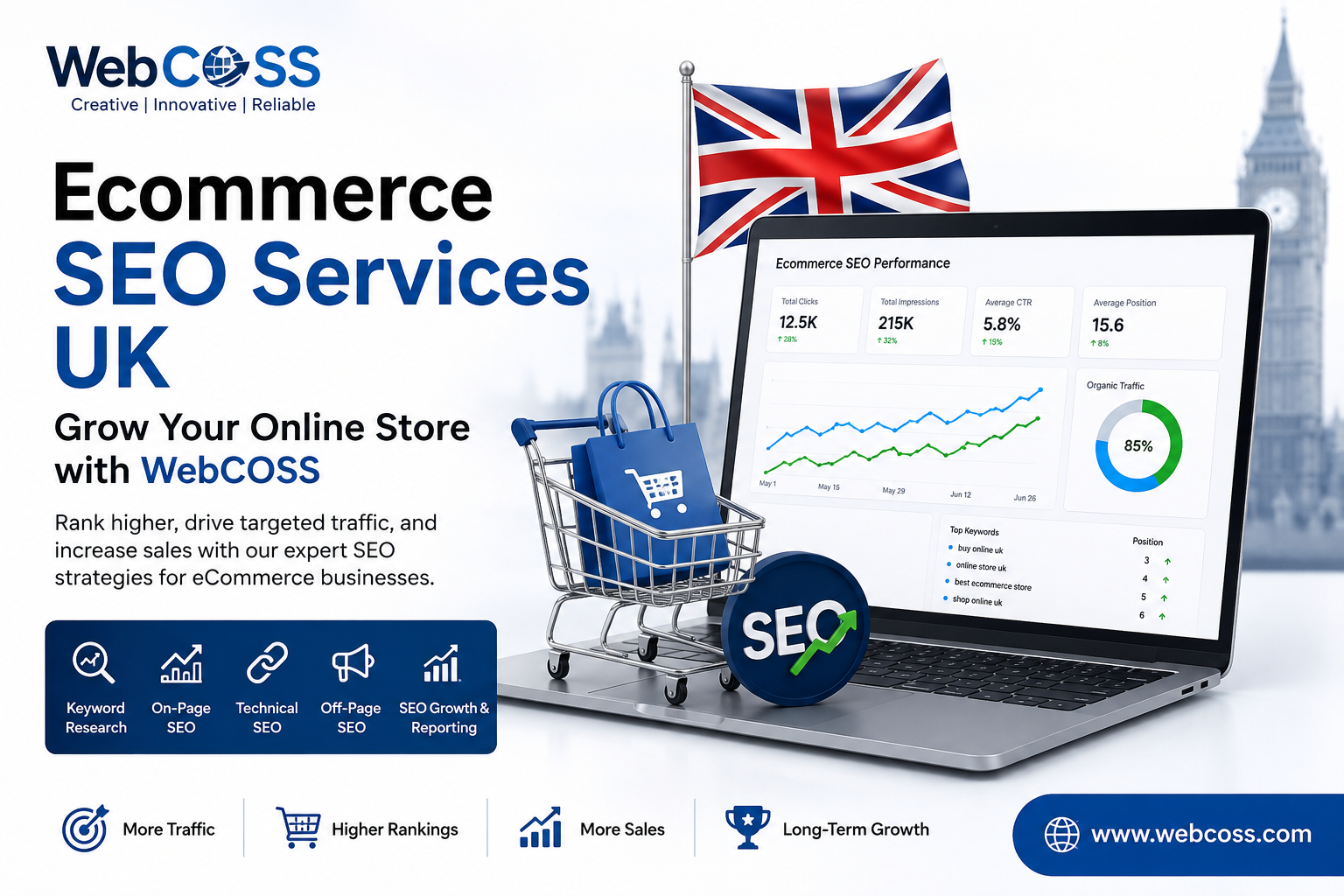 Ecommerce SEO Services UK: Grow Your Online Store with WebCOSS