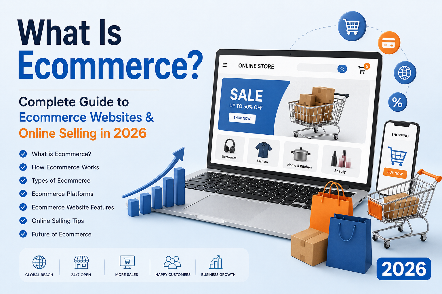 What Is Ecommerce? Complete Guide to Ecommerce Websites & Online Selling in 2026